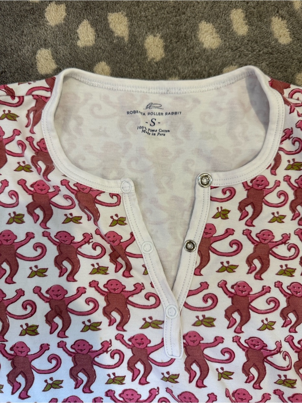 Roller Rabbit Monkey-Print Pajama Set - Picture 3 of 4